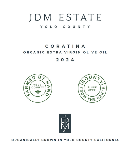 2024 Coratina Organic Extra Virgin Olive Oil 350 ml Bottle